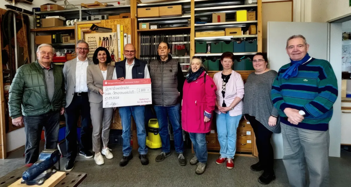 Spendenübergabe für die Seniorenwerkstatt der Generationenbrücke Linden