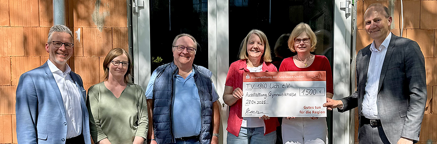 Die Bürgerstiftung unterstützt den Verein TV 1860 Lich